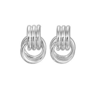 Heaven Mayhem Silver Knot Mini Earrings